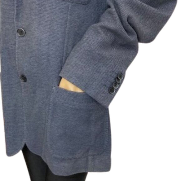 Michael Kors Womens Blue Blazer with Subtle Pinstripes - Picture 5 of 7